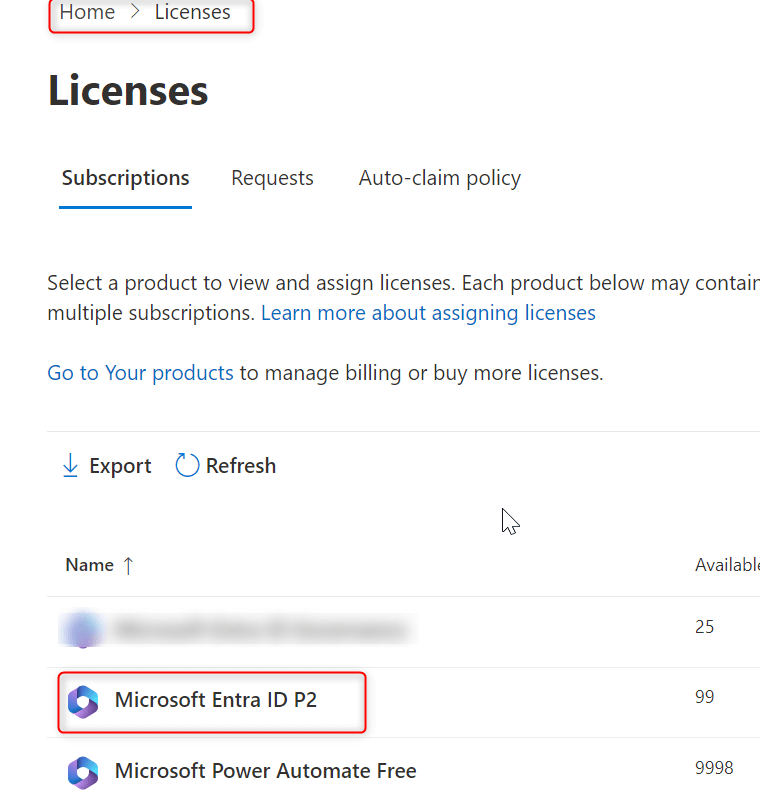 Disable MFA using Azure Portal